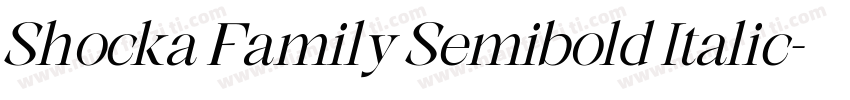 Shocka Family Semibold Italic字体转换